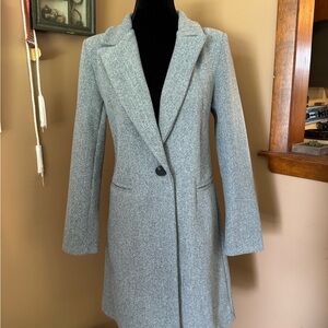 Boohoo Women's Light Gray Blazer Coat